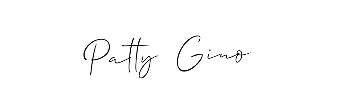 How to make Patty  Gino signature? Allison_Script is a professional autograph style. Create handwritten signature for Patty  Gino name. Patty  Gino signature style 2 images and pictures png