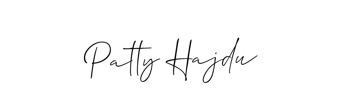 You should practise on your own different ways (Allison_Script) to write your name (Patty Hajdu) in signature. don't let someone else do it for you. Patty Hajdu signature style 2 images and pictures png