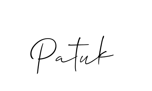 How to make Patuk name signature. Use Allison_Script style for creating short signs online. This is the latest handwritten sign. Patuk signature style 2 images and pictures png