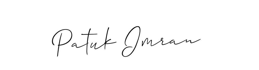 Create a beautiful signature design for name Patuk Imran. With this signature (Allison_Script) fonts, you can make a handwritten signature for free. Patuk Imran signature style 2 images and pictures png