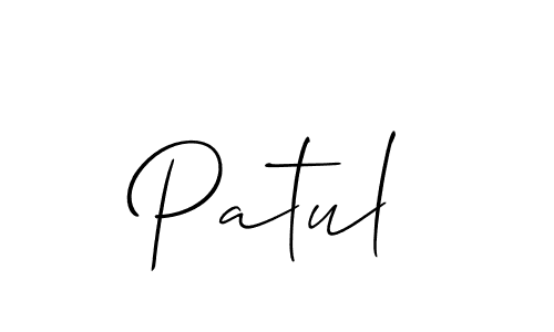 It looks lik you need a new signature style for name Patul. Design unique handwritten (Allison_Script) signature with our free signature maker in just a few clicks. Patul signature style 2 images and pictures png