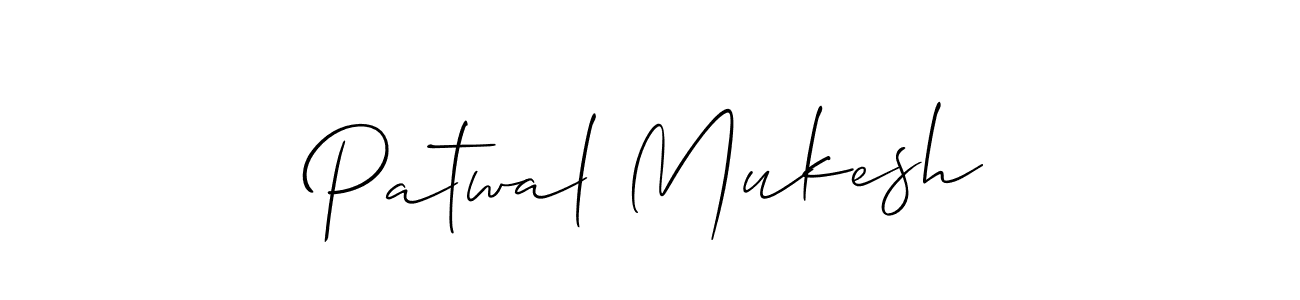 Create a beautiful signature design for name Patwal Mukesh. With this signature (Allison_Script) fonts, you can make a handwritten signature for free. Patwal Mukesh signature style 2 images and pictures png