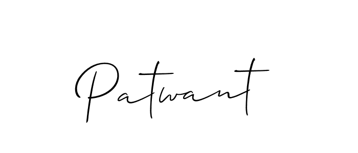 The best way (Allison_Script) to make a short signature is to pick only two or three words in your name. The name Patwant include a total of six letters. For converting this name. Patwant signature style 2 images and pictures png