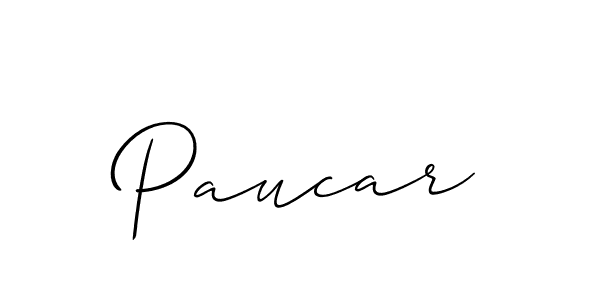 if you are searching for the best signature style for your name Paucar. so please give up your signature search. here we have designed multiple signature styles  using Allison_Script. Paucar signature style 2 images and pictures png