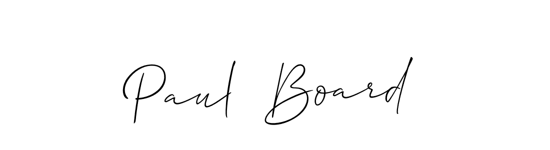 The best way (Allison_Script) to make a short signature is to pick only two or three words in your name. The name Paul  Board include a total of six letters. For converting this name. Paul  Board signature style 2 images and pictures png