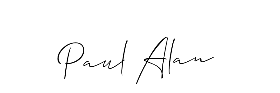 It looks lik you need a new signature style for name Paul Alan. Design unique handwritten (Allison_Script) signature with our free signature maker in just a few clicks. Paul Alan signature style 2 images and pictures png