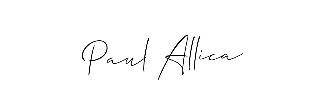 It looks lik you need a new signature style for name Paul Allica. Design unique handwritten (Allison_Script) signature with our free signature maker in just a few clicks. Paul Allica signature style 2 images and pictures png
