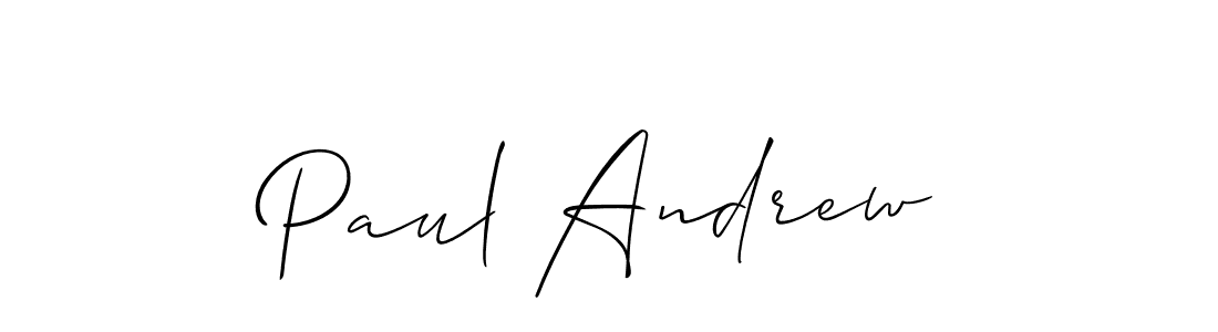 Use a signature maker to create a handwritten signature online. With this signature software, you can design (Allison_Script) your own signature for name Paul Andrew. Paul Andrew signature style 2 images and pictures png