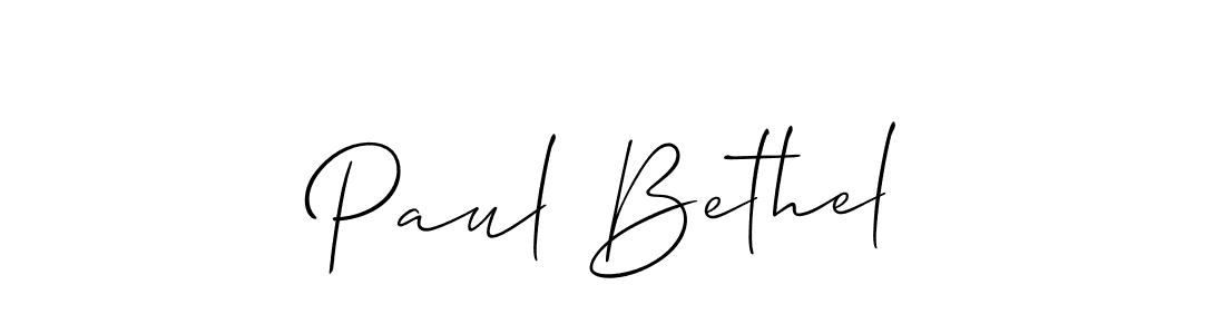Make a beautiful signature design for name Paul Bethel. With this signature (Allison_Script) style, you can create a handwritten signature for free. Paul Bethel signature style 2 images and pictures png