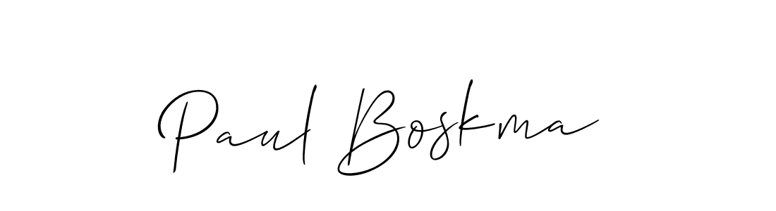 Make a short Paul Boskma signature style. Manage your documents anywhere anytime using Allison_Script. Create and add eSignatures, submit forms, share and send files easily. Paul Boskma signature style 2 images and pictures png