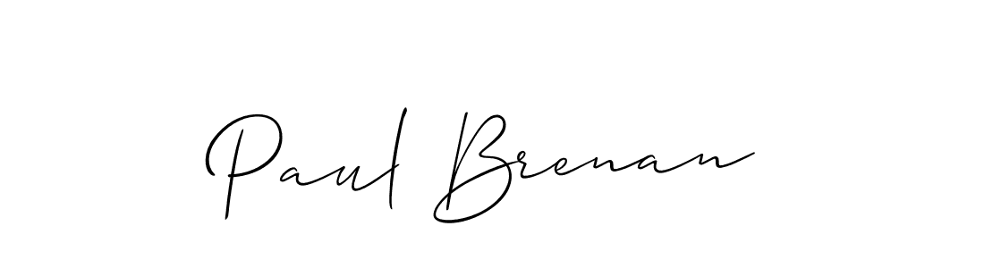 Use a signature maker to create a handwritten signature online. With this signature software, you can design (Allison_Script) your own signature for name Paul Brenan. Paul Brenan signature style 2 images and pictures png