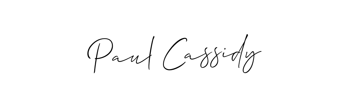 Also we have Paul Cassidy name is the best signature style. Create professional handwritten signature collection using Allison_Script autograph style. Paul Cassidy signature style 2 images and pictures png