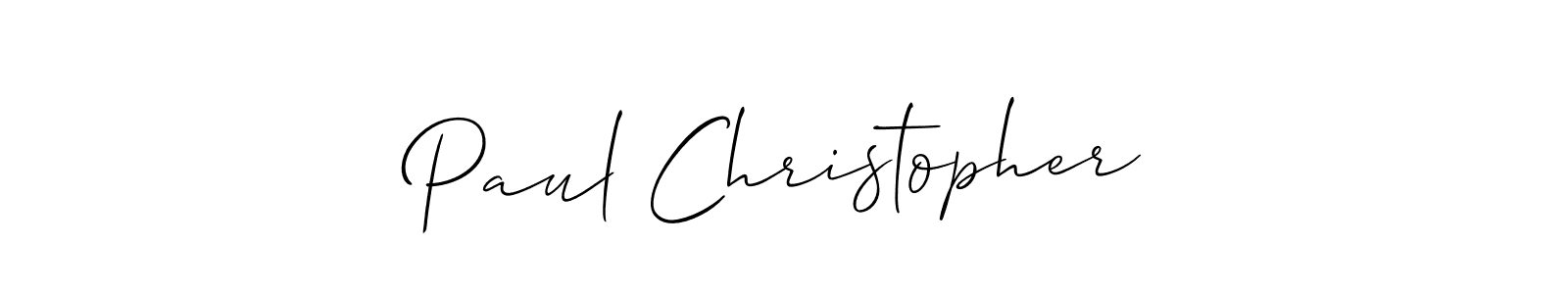 Make a short Paul Christopher signature style. Manage your documents anywhere anytime using Allison_Script. Create and add eSignatures, submit forms, share and send files easily. Paul Christopher signature style 2 images and pictures png