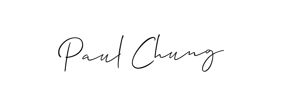 if you are searching for the best signature style for your name Paul Chung. so please give up your signature search. here we have designed multiple signature styles  using Allison_Script. Paul Chung signature style 2 images and pictures png