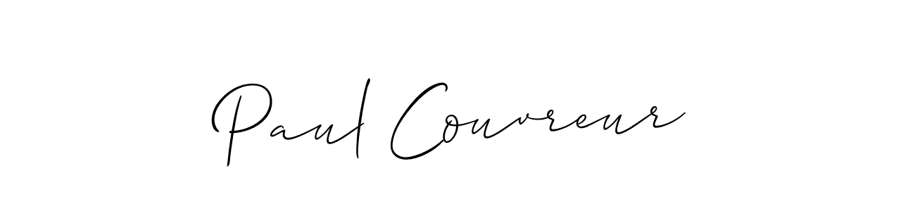 Also we have Paul Couvreur name is the best signature style. Create professional handwritten signature collection using Allison_Script autograph style. Paul Couvreur signature style 2 images and pictures png