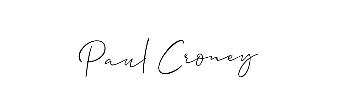 Make a beautiful signature design for name Paul Croney. With this signature (Allison_Script) style, you can create a handwritten signature for free. Paul Croney signature style 2 images and pictures png
