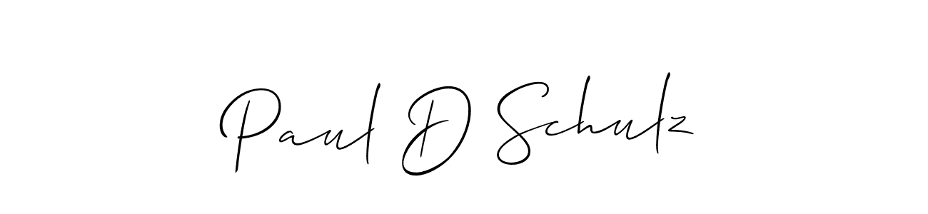 Make a beautiful signature design for name Paul D Schulz. Use this online signature maker to create a handwritten signature for free. Paul D Schulz signature style 2 images and pictures png