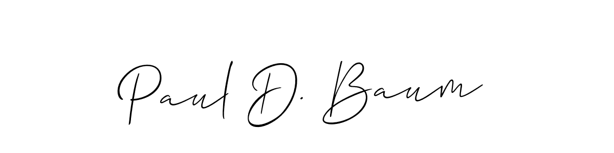 Design your own signature with our free online signature maker. With this signature software, you can create a handwritten (Allison_Script) signature for name Paul D. Baum. Paul D. Baum signature style 2 images and pictures png