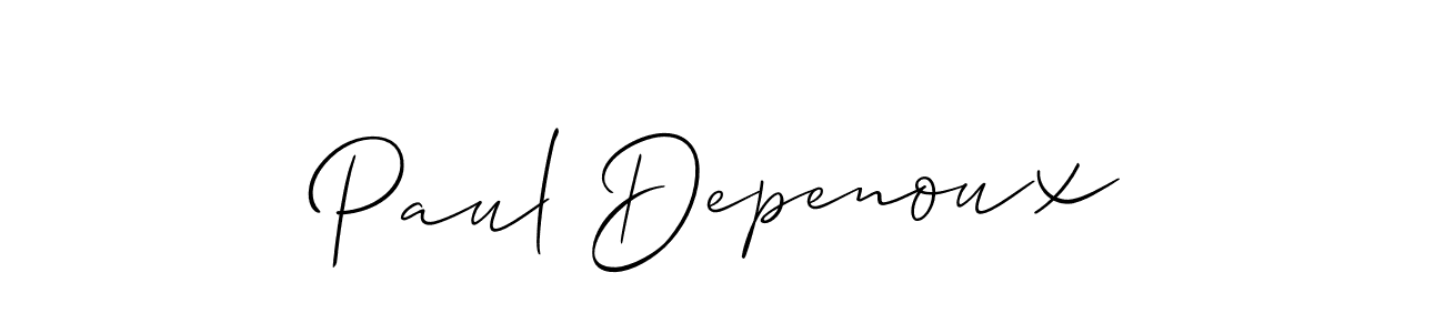 Make a beautiful signature design for name Paul Depenoux. With this signature (Allison_Script) style, you can create a handwritten signature for free. Paul Depenoux signature style 2 images and pictures png