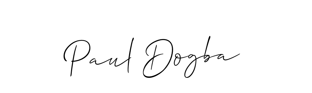 Make a beautiful signature design for name Paul Dogba. With this signature (Allison_Script) style, you can create a handwritten signature for free. Paul Dogba signature style 2 images and pictures png