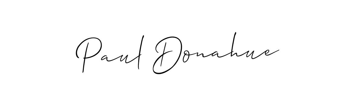 Paul Donahue stylish signature style. Best Handwritten Sign (Allison_Script) for my name. Handwritten Signature Collection Ideas for my name Paul Donahue. Paul Donahue signature style 2 images and pictures png