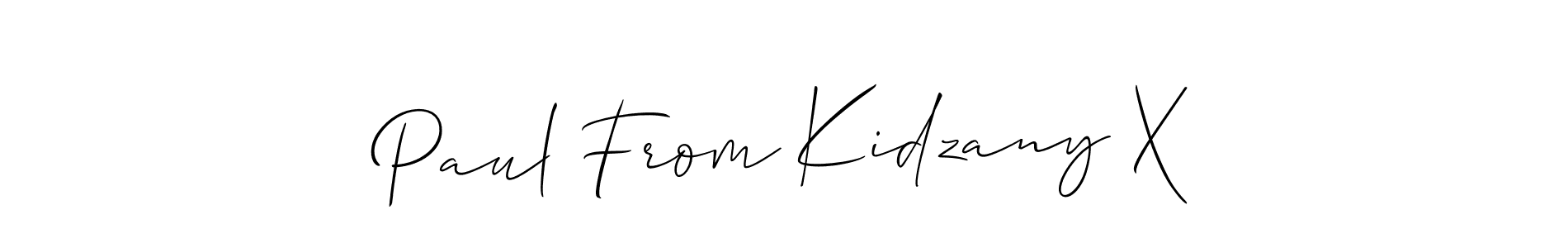 Make a short Paul From Kidzany X signature style. Manage your documents anywhere anytime using Allison_Script. Create and add eSignatures, submit forms, share and send files easily. Paul From Kidzany X signature style 2 images and pictures png