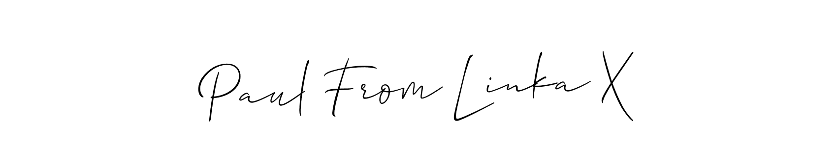 Make a short Paul From Linka X signature style. Manage your documents anywhere anytime using Allison_Script. Create and add eSignatures, submit forms, share and send files easily. Paul From Linka X signature style 2 images and pictures png