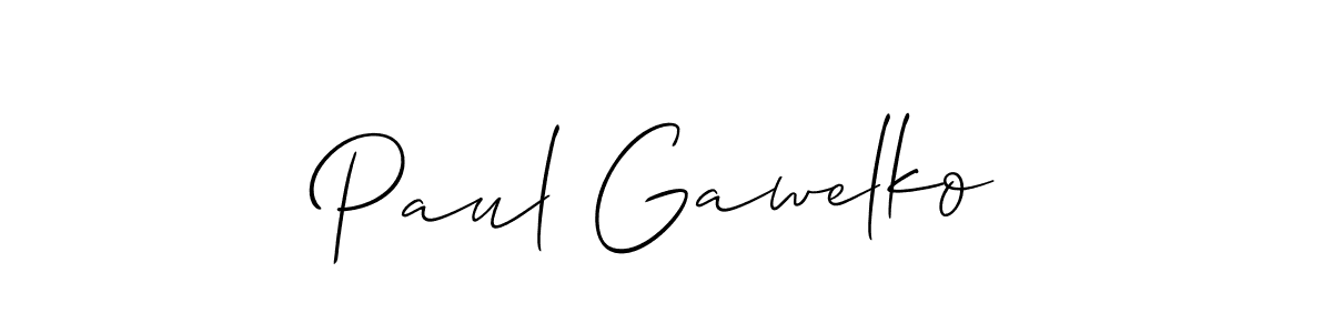 Make a beautiful signature design for name Paul Gawelko. With this signature (Allison_Script) style, you can create a handwritten signature for free. Paul Gawelko signature style 2 images and pictures png