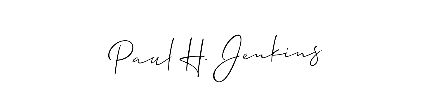 It looks lik you need a new signature style for name Paul H. Jenkins. Design unique handwritten (Allison_Script) signature with our free signature maker in just a few clicks. Paul H. Jenkins signature style 2 images and pictures png