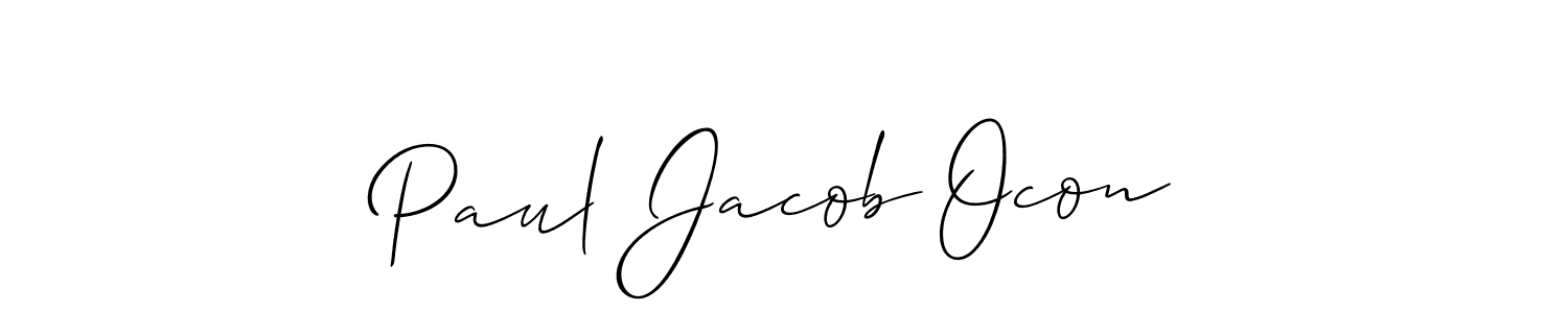 Similarly Allison_Script is the best handwritten signature design. Signature creator online .You can use it as an online autograph creator for name Paul Jacob Ocon. Paul Jacob Ocon signature style 2 images and pictures png