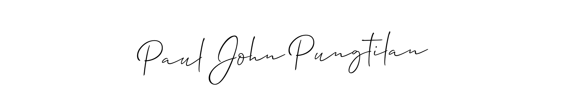 You should practise on your own different ways (Allison_Script) to write your name (Paul John Pungtilan) in signature. don't let someone else do it for you. Paul John Pungtilan signature style 2 images and pictures png