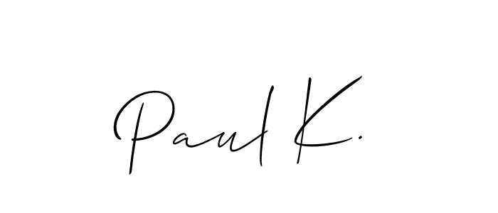 Make a short Paul K. signature style. Manage your documents anywhere anytime using Allison_Script. Create and add eSignatures, submit forms, share and send files easily. Paul K. signature style 2 images and pictures png