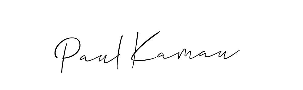 if you are searching for the best signature style for your name Paul Kamau. so please give up your signature search. here we have designed multiple signature styles  using Allison_Script. Paul Kamau signature style 2 images and pictures png