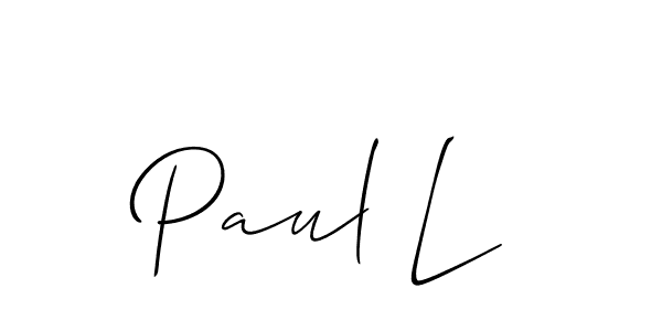 Once you've used our free online signature maker to create your best signature Allison_Script style, it's time to enjoy all of the benefits that Paul L name signing documents. Paul L signature style 2 images and pictures png