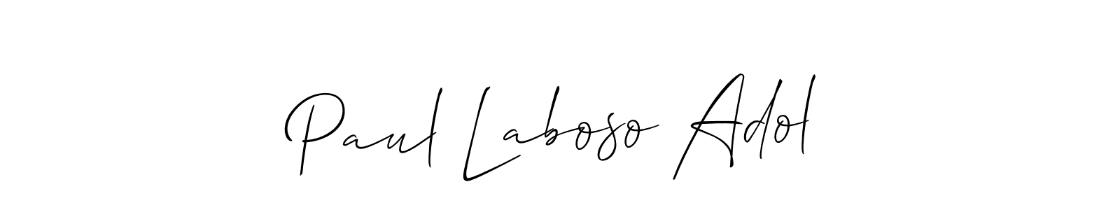 Make a beautiful signature design for name Paul Laboso Adol. With this signature (Allison_Script) style, you can create a handwritten signature for free. Paul Laboso Adol signature style 2 images and pictures png