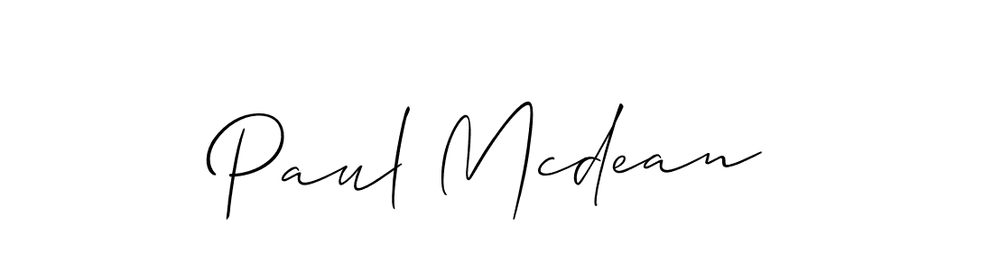 Design your own signature with our free online signature maker. With this signature software, you can create a handwritten (Allison_Script) signature for name Paul Mcdean. Paul Mcdean signature style 2 images and pictures png