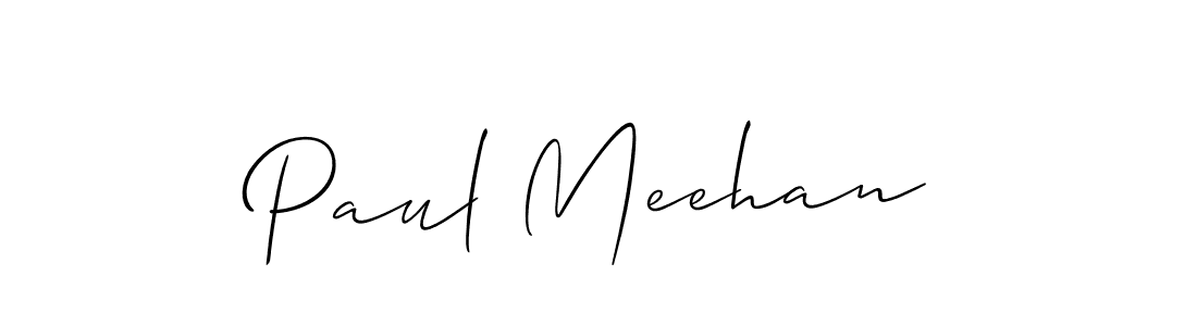 Paul Meehan stylish signature style. Best Handwritten Sign (Allison_Script) for my name. Handwritten Signature Collection Ideas for my name Paul Meehan. Paul Meehan signature style 2 images and pictures png