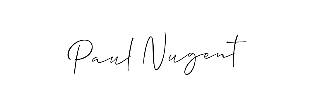 Use a signature maker to create a handwritten signature online. With this signature software, you can design (Allison_Script) your own signature for name Paul Nugent. Paul Nugent signature style 2 images and pictures png