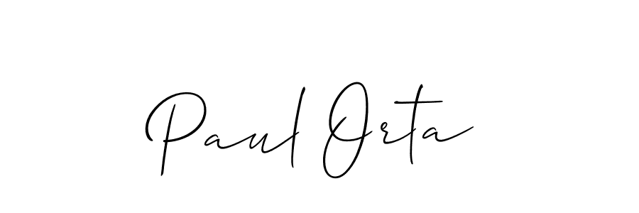 Design your own signature with our free online signature maker. With this signature software, you can create a handwritten (Allison_Script) signature for name Paul Orta. Paul Orta signature style 2 images and pictures png