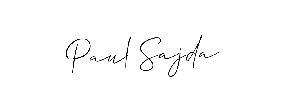The best way (Allison_Script) to make a short signature is to pick only two or three words in your name. The name Paul Sajda include a total of six letters. For converting this name. Paul Sajda signature style 2 images and pictures png