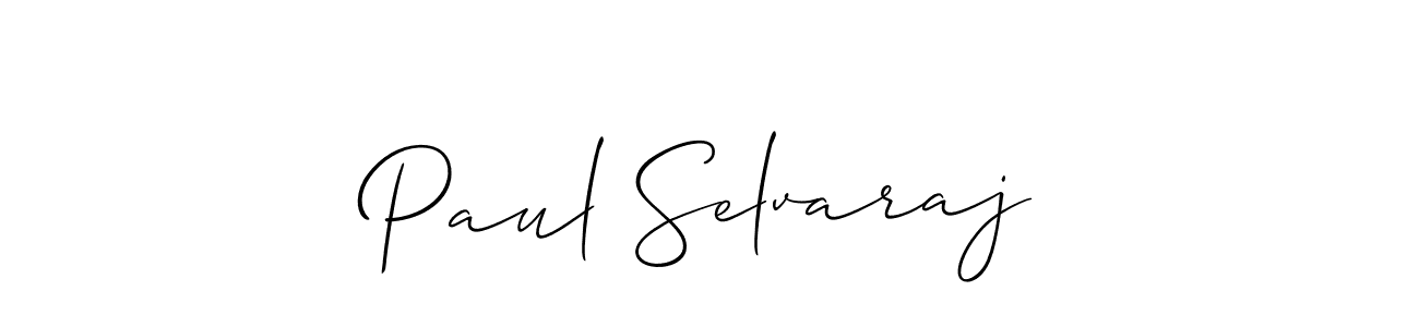 Create a beautiful signature design for name Paul Selvaraj. With this signature (Allison_Script) fonts, you can make a handwritten signature for free. Paul Selvaraj signature style 2 images and pictures png