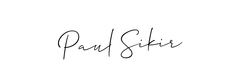 if you are searching for the best signature style for your name Paul Sikir. so please give up your signature search. here we have designed multiple signature styles  using Allison_Script. Paul Sikir signature style 2 images and pictures png