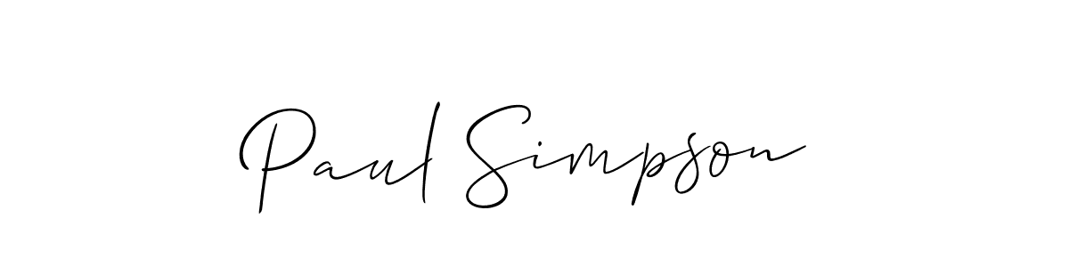 How to Draw Paul Simpson signature style? Allison_Script is a latest design signature styles for name Paul Simpson. Paul Simpson signature style 2 images and pictures png