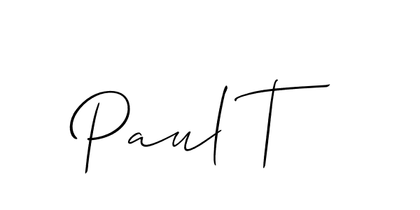 How to Draw Paul T signature style? Allison_Script is a latest design signature styles for name Paul T. Paul T signature style 2 images and pictures png