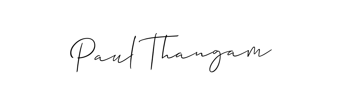 You should practise on your own different ways (Allison_Script) to write your name (Paul Thangam) in signature. don't let someone else do it for you. Paul Thangam signature style 2 images and pictures png