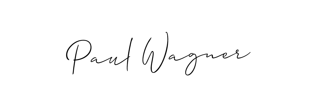 How to make Paul Wagner name signature. Use Allison_Script style for creating short signs online. This is the latest handwritten sign. Paul Wagner signature style 2 images and pictures png