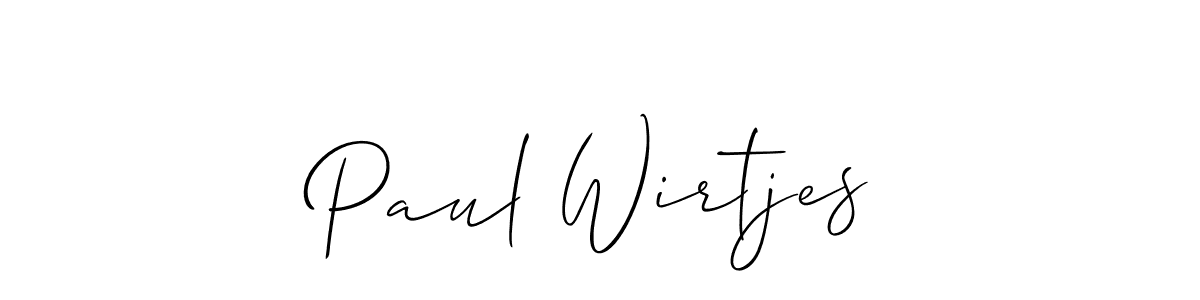 How to make Paul Wirtjes name signature. Use Allison_Script style for creating short signs online. This is the latest handwritten sign. Paul Wirtjes signature style 2 images and pictures png
