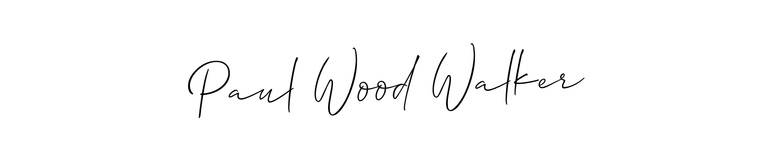 How to make Paul Wood Walker name signature. Use Allison_Script style for creating short signs online. This is the latest handwritten sign. Paul Wood Walker signature style 2 images and pictures png