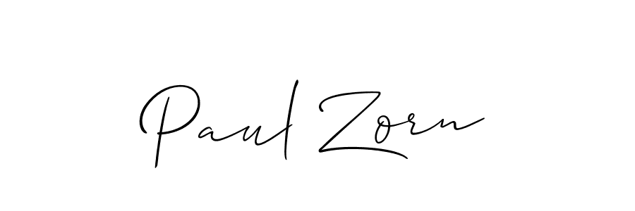 Paul Zorn stylish signature style. Best Handwritten Sign (Allison_Script) for my name. Handwritten Signature Collection Ideas for my name Paul Zorn. Paul Zorn signature style 2 images and pictures png