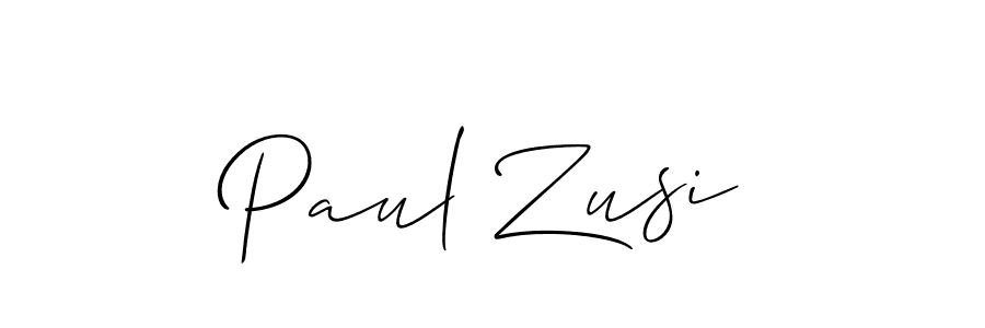 How to make Paul Zusi name signature. Use Allison_Script style for creating short signs online. This is the latest handwritten sign. Paul Zusi signature style 2 images and pictures png